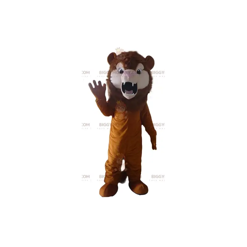 BIGGYMONKEY™ Maskottchen-Kostüm für brüllenden katzenartigen BIGGYMONKEY™ Maskottchen-Kostüm für brüllenden katzenartigen