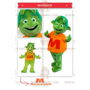 Green Alien Martian BIGGYMONKEY™ Mascot Costume -