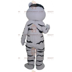 Kostým obřího a roztomilého maskota bílého a černého tygra BIGGYMONKEY™ - Tygří maskoti - BIGGYMONKEY_02884 - BiggyMonkey.com