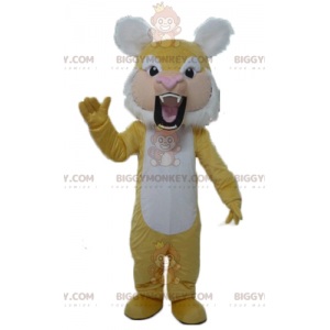 Κοστούμι μασκότ BIGGYMONKEY™ Roaring Yellow & White Tiger -