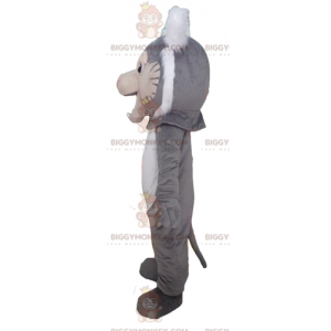BIGGYMONKEY™ Roaring Gray White And Tan Tiger Mascot Costume –