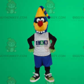 Blue and Yellow Monster BIGGYMONKEY™ Mascot Costume –