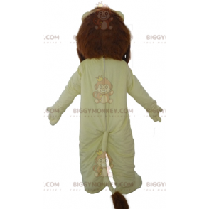 Meget vellykket gul brun og hvid løve BIGGYMONKEY™ maskot