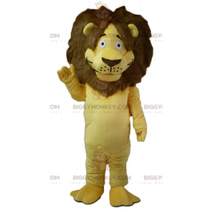 BIGGYMONKEY™ Mascot Costume of Yellow and Brown Lion with Big
