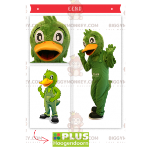 Green Duck In Overalls BIGGYMONKEY™ maskotkostume - Ænder maskot - BIGGYMONKEY_0328 - BiggyMonkey.com