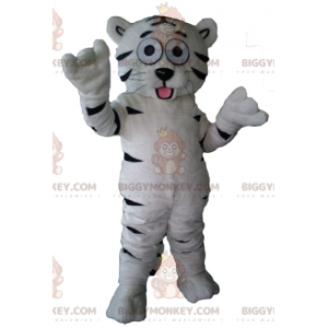 BIGGYMONKEY™ Cute Soft and Endearing White and Black Tiger