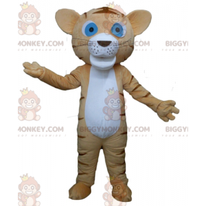 Costume de mascotte BIGGYMONKEY™ de tigre marron et blanc de