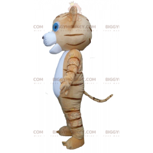 Kostium maskotka brązowo-biały tygrys niebieskooki kot BIGGYMONKEY™ - Maskotki dla kotów - BIGGYMONKEY_02896 - BiggyMonkey.com