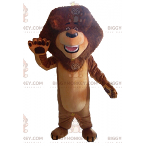 Kostium maskotka brązowy lew BIGGYMONKEY™ z ładną grzywą -