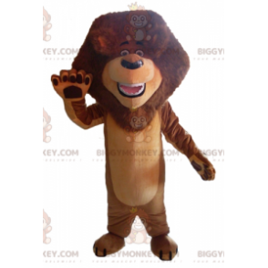 Traje de mascote de leão marrom BIGGYMONKEY™ com juba bonita –
