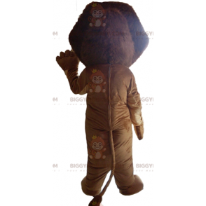 Ruskea leijona BIGGYMONKEY™ maskottiasu mukavalla harjalla - Leijonan maskotit - BIGGYMONKEY_02897 - BiggyMonkey.com