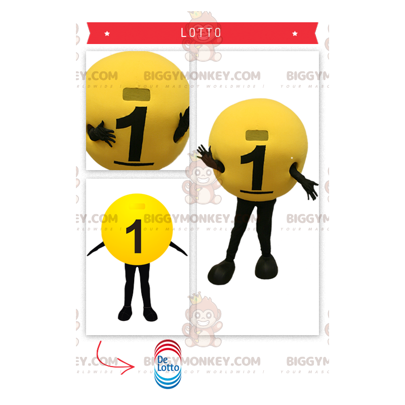 Lottery Ball BIGGYMONKEY™ maskottiasu - Objekti-maskotit - BIGGYMONKEY_0330 - BiggyMonkey.com