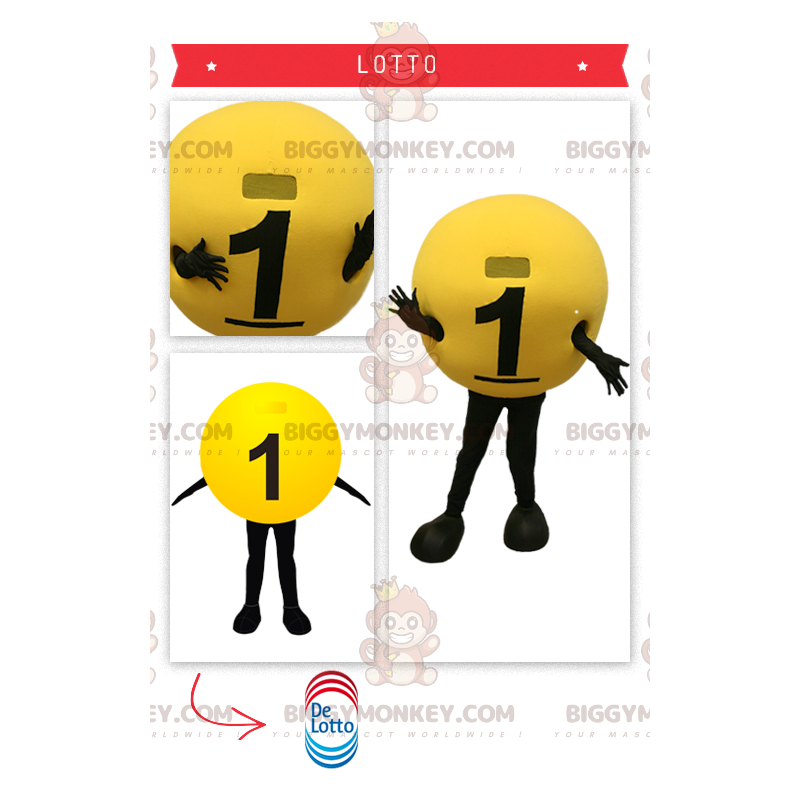Kostým maskota loterijního míče BIGGYMONKEY™ – Biggymonkey.com