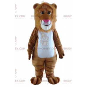 Kostým maskota BIGGYMONKEY™ Hnědobílý lev s pěknou hřívou –