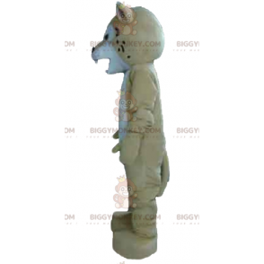 Costume da mascotte BIGGYMONKEY™ tigre bianca e beige