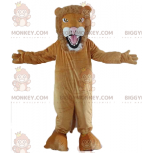 Brølende brun og hvid løve BIGGYMONKEY™ maskotkostume -