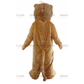 Costume mascotte BIGGYMONKEY™ leone marrone e bianco ruggente -