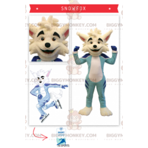 BIGGYMONKEY™ Mascot Costume Beige Fox In Skater Outfit –
