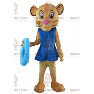 Costume de mascotte BIGGYMONKEY™ de Sala lionne marron copine