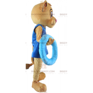 Simba Namorada Sala Brown Lioness BIGGYMONKEY™ Traje de mascote com vestido - Mascotes pessoas famosas - BiggyMonkey.com