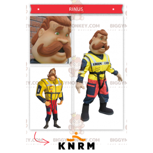 Coastal Lifeguard Firefighter BIGGYMONKEY™ Maskottchenkostüm - Menschliche Maskottchen - BIGGYMONKEY_0336 - BiggyMonkey.com