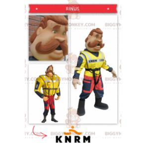 Coastal Lifeguard Firefighter BIGGYMONKEY™ maskotkostume -