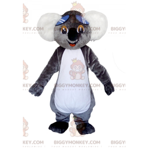 Muy lindo disfraz de mascota de koala gris y blanco