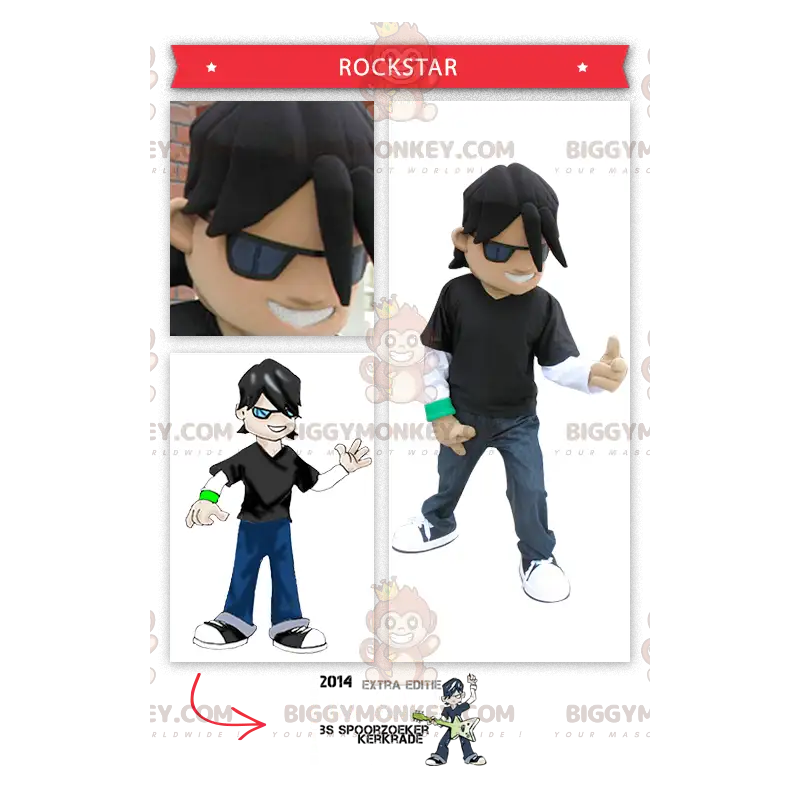 Kostým maskota mladého rockera Rockstar BIGGYMONKEY™ – Kostým maskota mladého rockera Rockstar BIGGYMONKEY™ –
