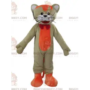 BIGGYMONKEY™ Costume mascotte gatto grande colorato arancione e