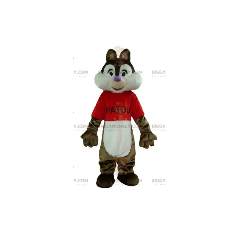 BIGGYMONKEY™ Tic or Tac Famous Brown and White Squirrel Mascot BIGGYMONKEY™ Tic or Tac Famous Brown and White Squirrel Mascot