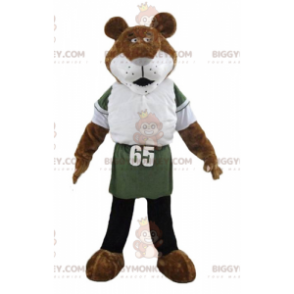BIGGYMONKEY™ Brown and White Tiger Cat Mascot Costume In
