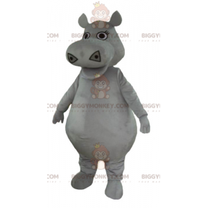 Costume de mascotte BIGGYMONKEY™ de gros hippopotame gris dodu
