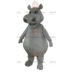 Cute Fat Plump Gray Hippo Mascot Costume BIGGYMONKEY™ -