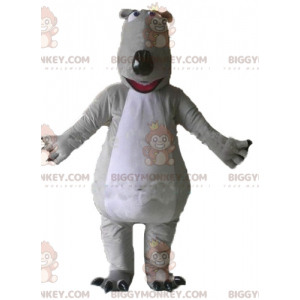 Giant and Impressive Gray and White Bear BIGGYMONKEY™ Mascot