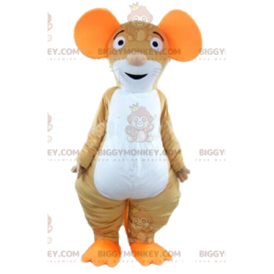 Disfraz de mascota BIGGYMONKEY™ ratón marrón, naranja y blanco