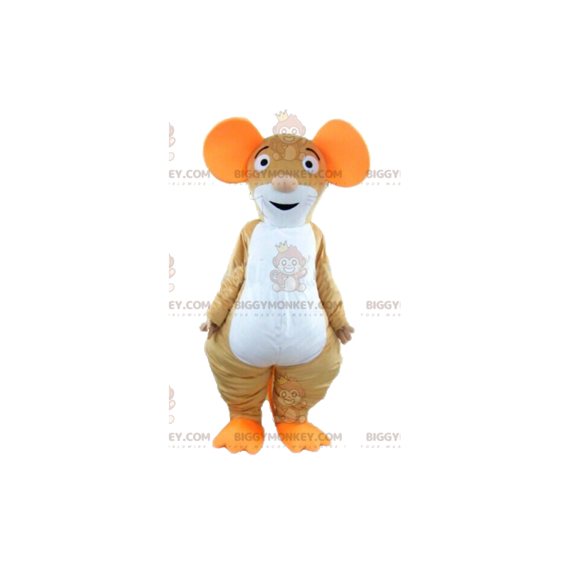 Fantasia de mascote BIGGYMONKEY™ de rato marrom laranja e Fantasia de mascote BIGGYMONKEY™ de rato marrom laranja e