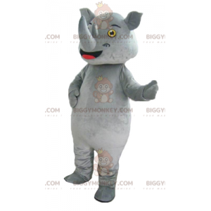 BIGGYMONKEY™ Obří úžasný kostým maskota šedého nosorožce –