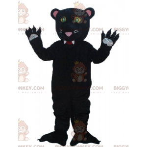 Meget sød og meget realistisk sort panter BIGGYMONKEY™ maskot