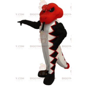 Red White and Black Snake BIGGYMONKEY™ Mascot Costume -