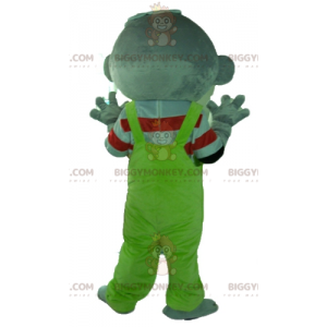 BIGGYMONKEY™ maskotkostume Grå koala med grønne overalls - Koala maskoter - BIGGYMONKEY_02957 - BiggyMonkey.com