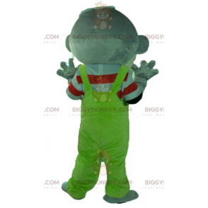 BIGGYMONKEY™ Mascot Costume Gray Koala with Green Overalls -