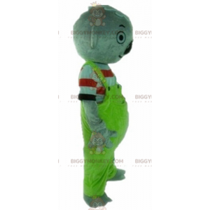 BIGGYMONKEY™ Mascot Costume Gray Koala with Green Overalls -
