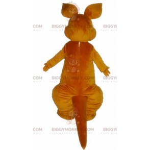 Orange og hvid kænguru blå øjne BIGGYMONKEY™ maskot kostume -