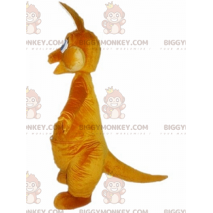 Orange og hvid kænguru blå øjne BIGGYMONKEY™ maskot kostume -