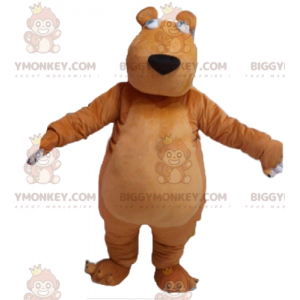 Söpö pullea ruskeakarhu BIGGYMONKEY™ maskottiasu -