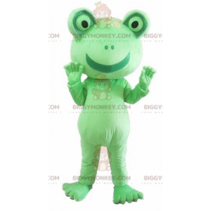 Riesiger lustiger grüner Frosch BIGGYMONKEY™ Maskottchen-Kostüm