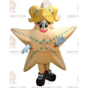 Kostým maskota z lososa a žluté obří hvězdice BIGGYMONKEY™ –