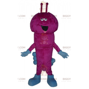 Very Funny Pink and Blue Caterpillar BIGGYMONKEY™ Mascot