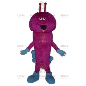 Bardzo zabawny różowy i niebieski kostium maskotki Caterpillar BIGGYMONKEY™ - Maskotki owadów - BiggyMonkey.com