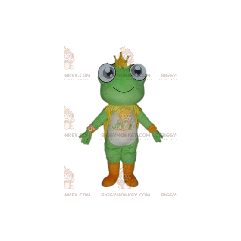 Green White Orange Frog BIGGYMONKEY™ Mascot Costume – Green White Orange Frog BIGGYMONKEY™ Mascot Costume –